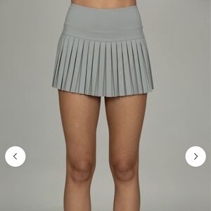 Gold Hinge Gray Pleated Women's golf pickleball athletic Skirt